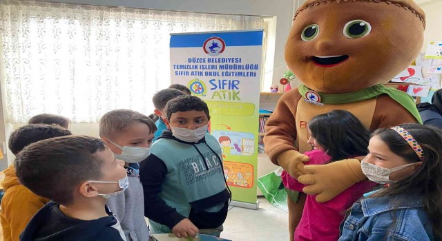 Öğrenciler sıfır atığı ‘Fındıkcan ile öğreniyor