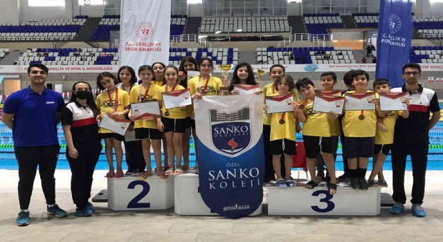 Okullar arası yüzme il birinciliği yarışlarına SANKO damgası