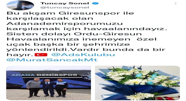 Orduda hava ulaşımına sis engeli