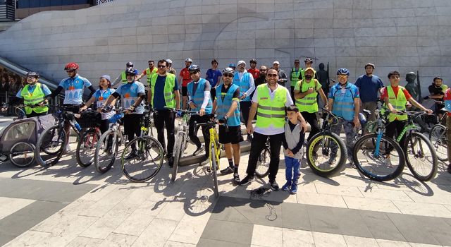 Osmaniye’de pedallar kalp sağlığına dikkat çekmek için çevrildi