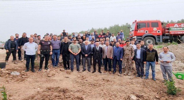 Polis Hatıra Ormanında 177 fidan toprakla buluşturuldu