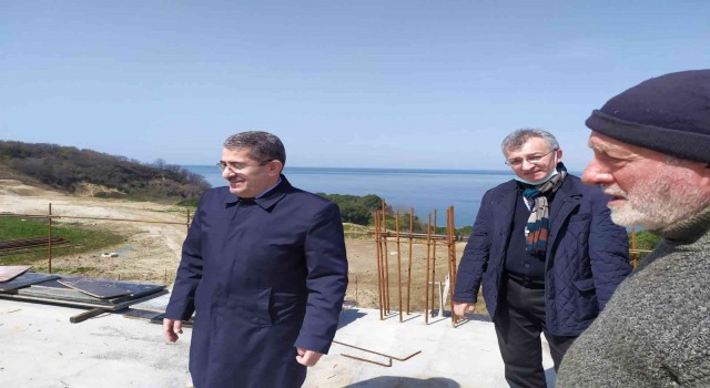 Rektör Cebeciden Kampüs Cami inşaatında inceleme