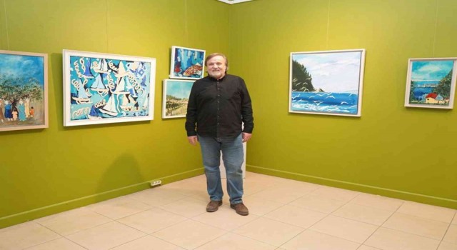 Ressam Önelin, “Renkler ve Lekeler” isimli sergisine ilgi yoğun