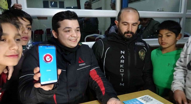 Samsunda narkotik polisi Roman mahallesinde UYUMA uygulamasını tanıttı