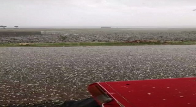 Şanlıurfada dolu yağışı etkili oldu