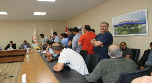 Şanlıurfada şoför olarak çalışacak işçiler için kura çekimi yapıldı