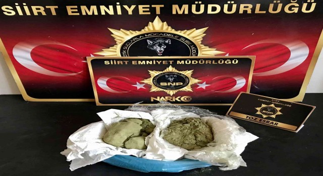 Siirtte şüpheli çocuğun üzerinde yarım kilo toz esrar yakalandı
