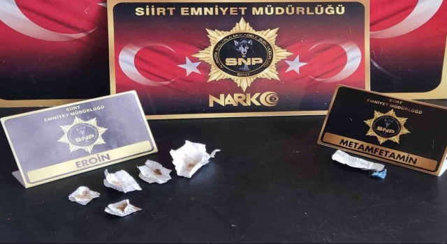 Siirtte şüpheli şahsın üst aramasında uyuşturucu madde ele geçirildi