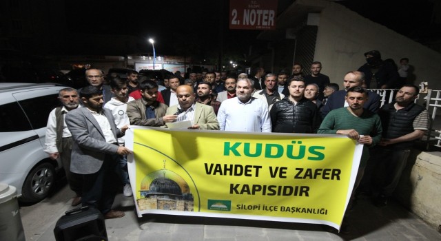 Silopiden İsrailin Mescid-i Aksa saldırısına protesto