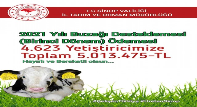 Sinoplu yetiştiricilere 5 milyon TL tarımsal destek