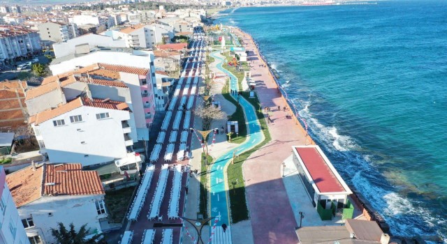 Tekirdağda 1 kilometrelik sahil şeridi açıldı: Atıl durumdaydı, şimdi göz kamaştırıyor