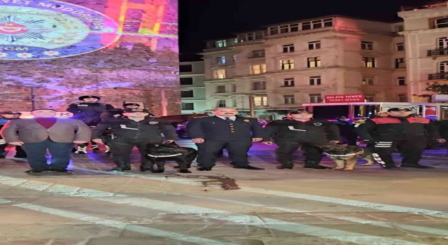 Türk Polis Teşkilatının 177. Kuruluş Yıldönümünü anlatan kısa film Galata Kulesine yansıtıldı
