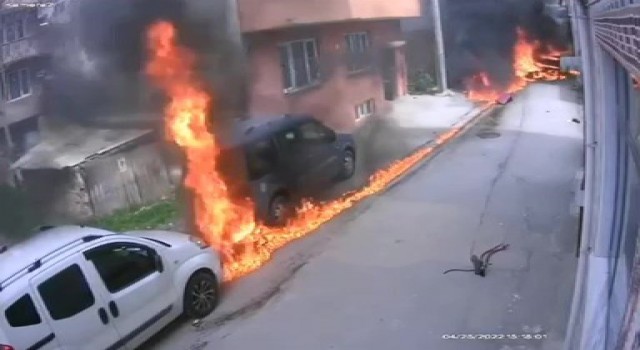 Uçağın düşme anı kameraya saniye saniye yansıdı