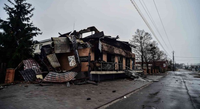 Ukraynanın Stoyanka kentinde acı manzara
