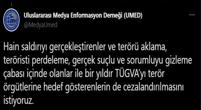 UMED, TÜGVAya EYP tipi bomba ile saldırılmasını kınadı