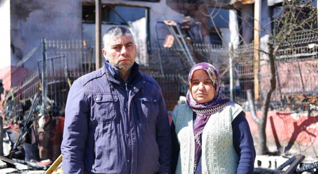 Yangında evi ve tüp bebek parası kül oldu