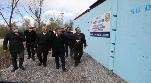 Yeni yapılan su deposu hizmete girdi