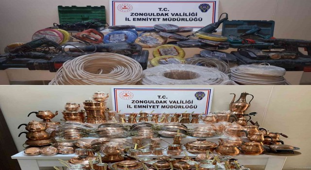 Zonguldakta 5 ayrı işyerini soyan 3 şüpheliden 2si tutuklandı