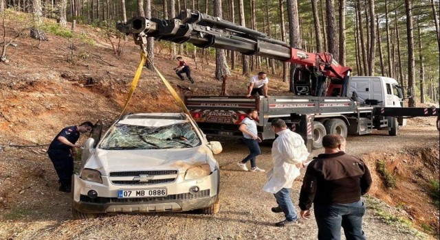 Aracıyla şarampole düşen Alman uyruklu sürücü hayatını kaybetti