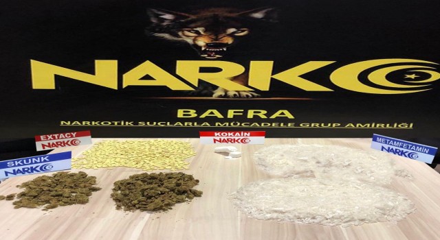 Bafrada çok miktarda uyuşturucu ele geçirildi, 2 kişi gözaltına alındı