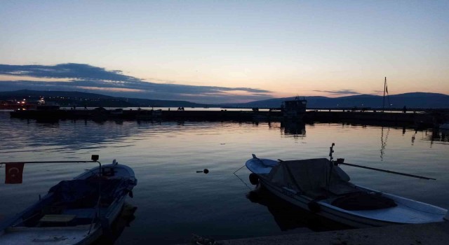 Bandırmada gün batımı, görenleri hayran bıraktı