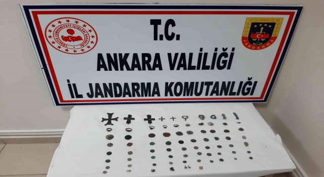 Başkentte jandarma değeri 85 bin TL olan tarihi eserleri ele geçirdi