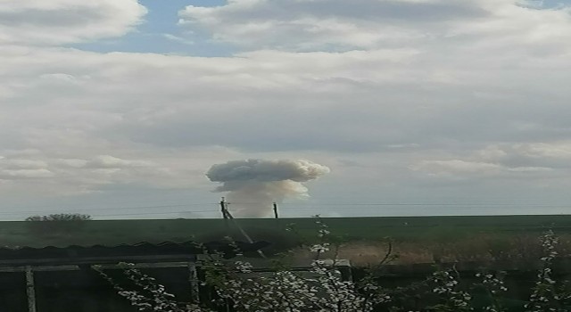 Belgorod'da Rus ordusuna ait askeri üste yangın