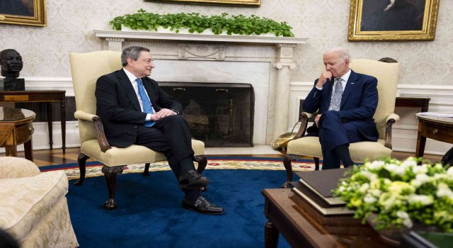 Biden, İtalya Başbakanı Draghi ile Beyaz Sarayda bir araya geldi