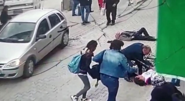Bisikletli genç kız yolun karşısına geçmek isteyen yayaya çarptı