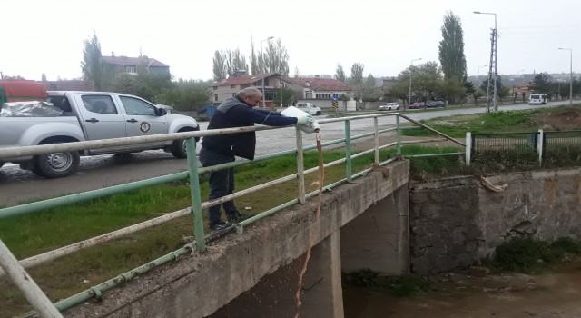 Bünyanda sineklenmeye karşı ilaçlama yapıldı