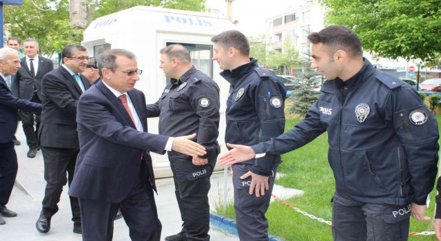 Çanda protokol bayramlaşması