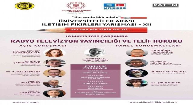 Çankaya Üniversitesinde, Radyo Televizyon Yayıncılığı ve Telif Hukuku konuşulacak