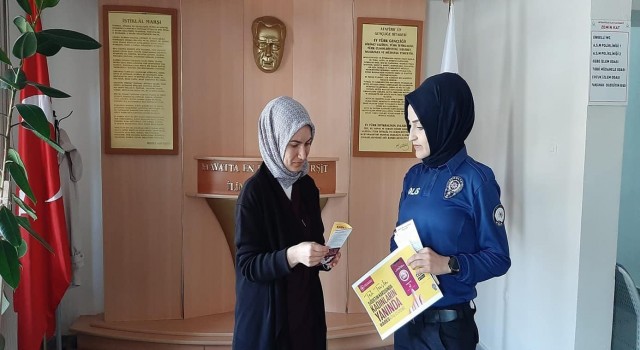 Çavdarhisarda çalışan kadın personele “KADES” uygulaması tanıtıldı
