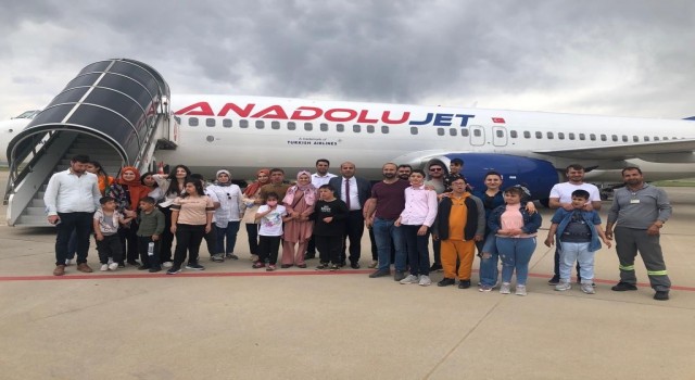 Cizrede engelli çocuklar havalimanını gezdi