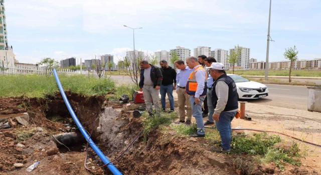 DİSKİden yeni imar alanlarına içme suyu hattı