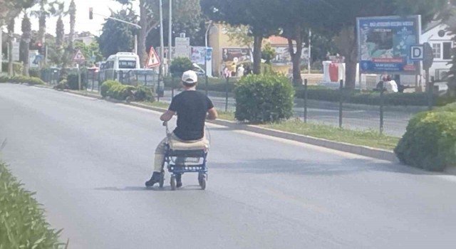 Engelli aracında tehlikeli yolculuk