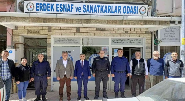 Erdek Kaymakamı Atasoydan esnaf odalarına ziyaret
