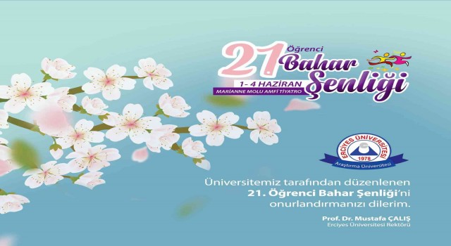 ERÜde 21. Bahar Şenliği 1 Haziranda başlıyor