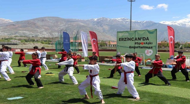 Erzincanda “spor aşkı engel tanımaz”