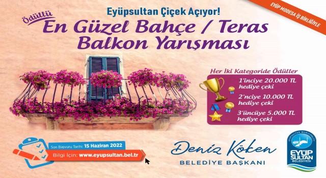 Eyüpsultanda en güzel balkon yarışması başladı