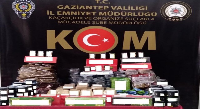 Gaziantepte 134 kilogram kaçak nargile tütünü ele geçirildi