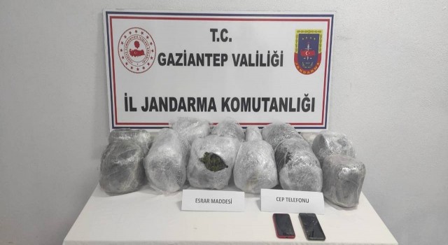 Gaziantepte 15 kilo esrar ele geçirildi