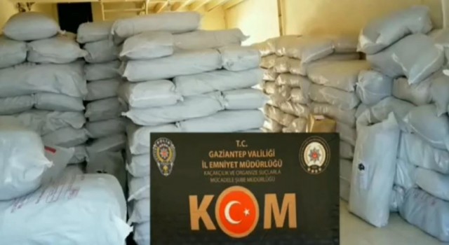 Gaziantepte 15 ton kaçak çay ele geçirildi
