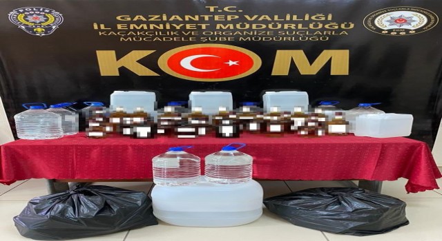 Gaziantepte bin 970 litre kaçak alkol ele geçirildi