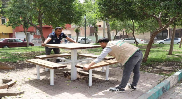 Haliliyede parklara bahar bakımı