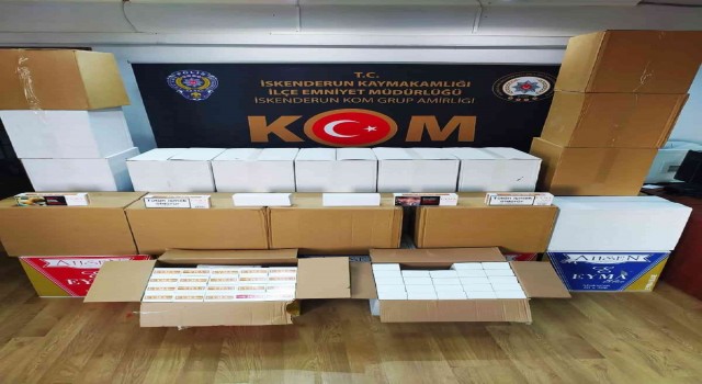 Hatayda 270 bin adet kaçak makaron ele geçirildi