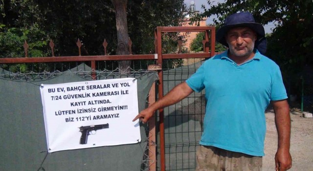 Hırsızlığa karşı tabanca resimli, Biz 112yi aramayız önlemi