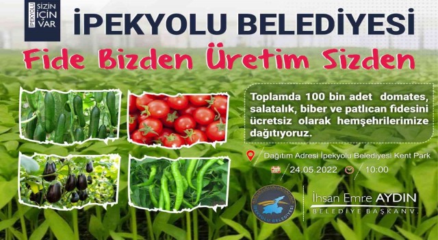 İpekyolu Belediyesinden vatandaşa ücretsiz sebze fidesi desteği