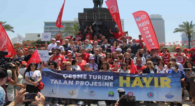 İzmirde Çeşme Projesine karşı miting