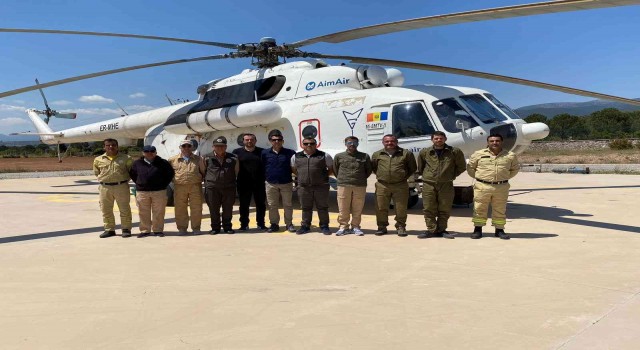İzmirde ilk yangın söndürme helikopteri göreve hazır